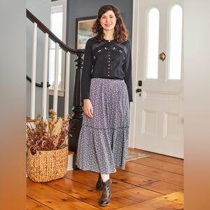 April Cornell Claudia Floral Skirt Pleated Midi Cottagecore Prairie Size XXL